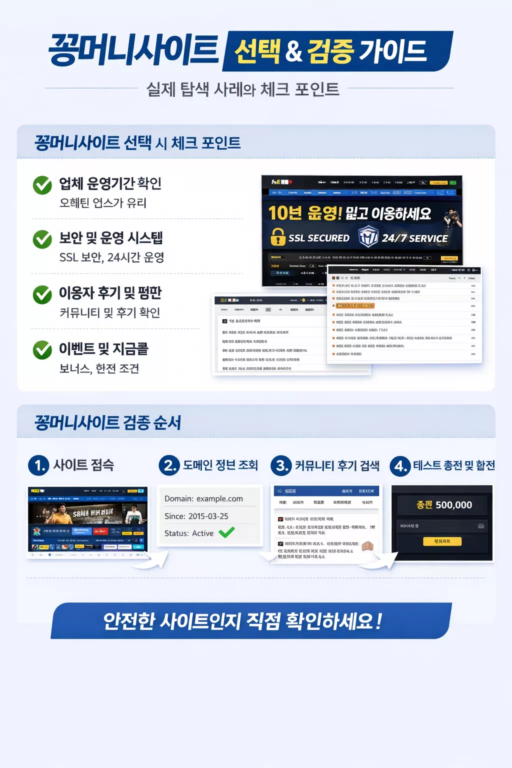 꽁머니사이트 실제 탐색 사례와 체크 포인트를 모은 안내 이미지